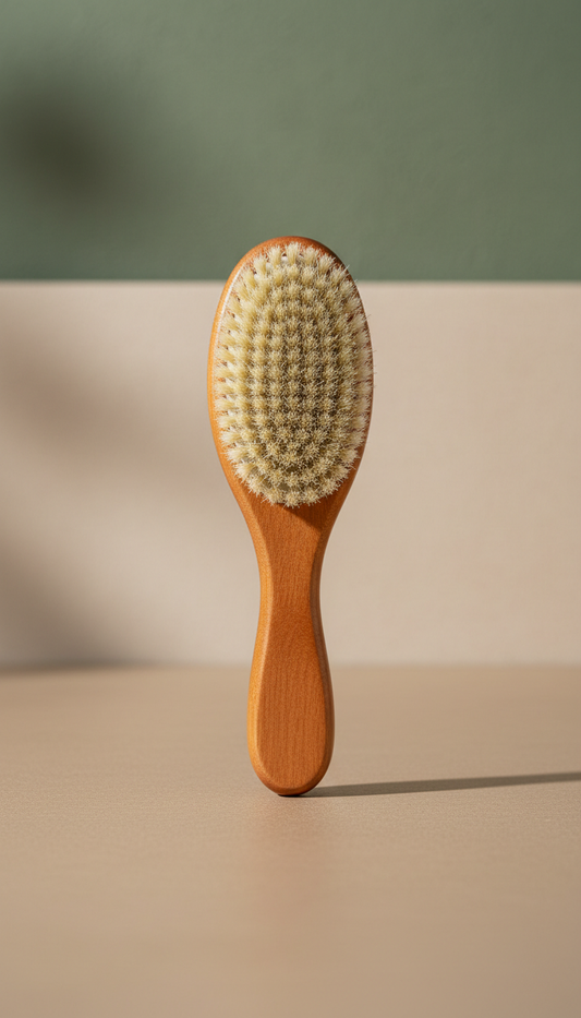 Wood-Handled Grooming Brush