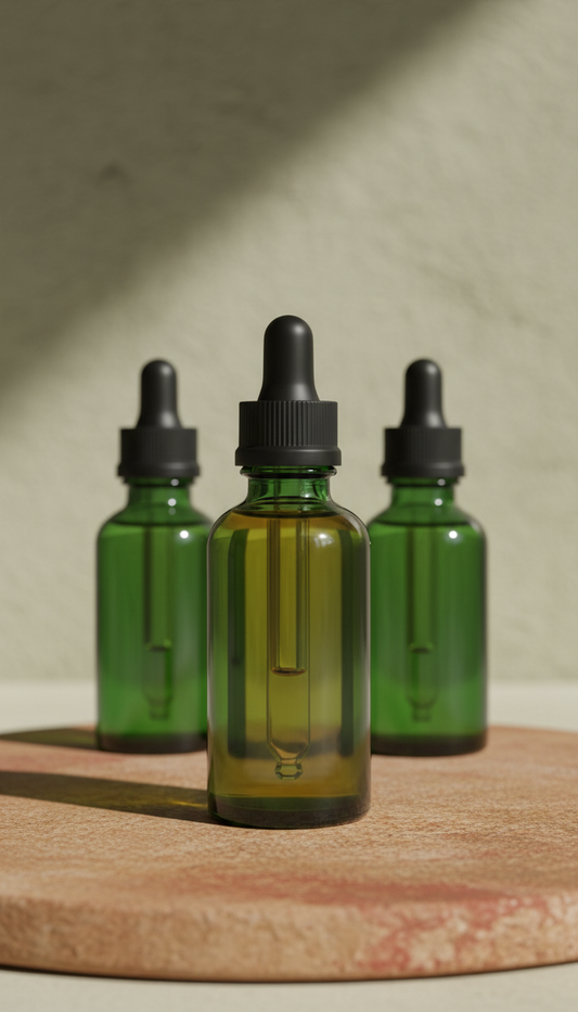 Forest Green Beard Oil Bottle